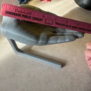 Gray Hand-Shaped Home Accent